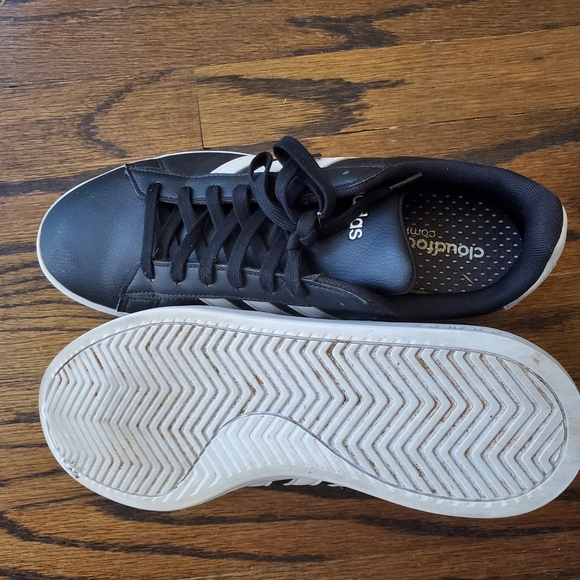 Adidas Men's Black Sneakers Grand Court Cloudfoam - Picture 3 of 5